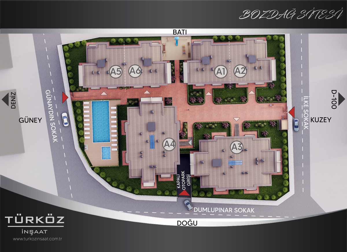 Bozdağ Sitesi vaziyet planı